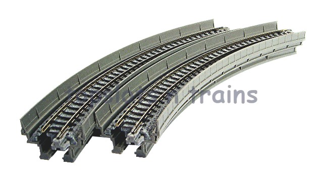 n scale curved track